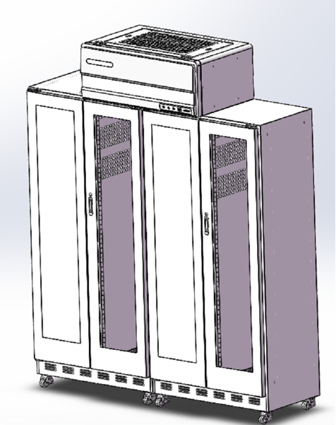 Medicine cabinet for the pharmaceutical industry